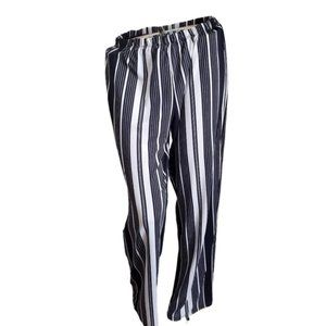 Mandee Striped Elastic waistband Pant Size Medium